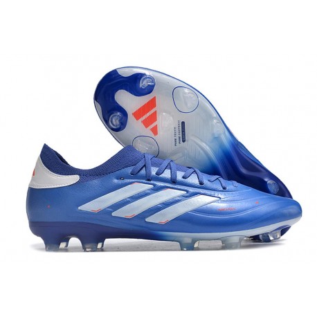 adidas Copa Pure 2 Elite + FG Lucid Azul Blanco Solar Rojo