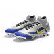 Bota Nike Mercurial Superfly VI Elite FG Plata Azul