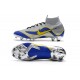 Bota Nike Mercurial Superfly VI Elite FG Plata Azul