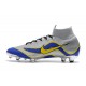 Bota Nike Mercurial Superfly VI Elite FG Plata Azul