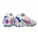 Bota Nike Phantom Luna II Elite L FG Blanco Rosa Azul