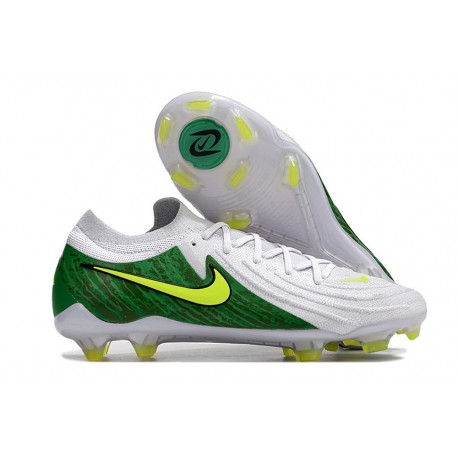 Bota Nike Phantom Luna II Elite L FG Blanco Verde Amarillo