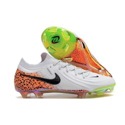 Bota Nike Phantom Luna II Elite L FG Blanco Negro Naranja