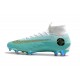 Ronaldo Nike Zapatillas Mercurial Superfly 6 Elite DF FG - Azul Blanco