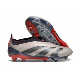 adidas Predator Elite Laceless Cesped Natural Seco Platino Met Aurora Negro Carbón