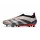 adidas Predator Elite Laceless Cesped Natural Seco Platino Met Aurora Negro Carbón