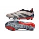 adidas Predator Elite Laceless Cesped Natural Seco Platino Met Aurora Negro Carbón
