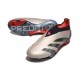 adidas Predator Elite Laceless Cesped Natural Seco Platino Met Aurora Negro Carbón