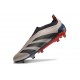 adidas Predator Elite Laceless Cesped Natural Seco Platino Met Aurora Negro Carbón