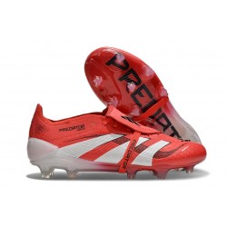 Adidas 2025 Predator Elite FT FG Rojo Lúcido Blanco Negro