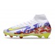 Botas Nike Mercurial Superfly 10 Elite FG Blanco Violeta Amarillo