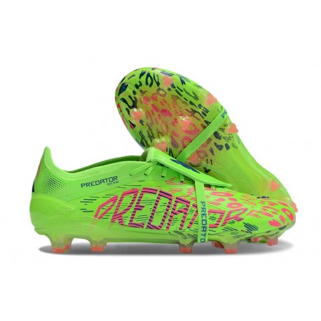 Adidas 2025 Predator Elite FT FG Limón Lúcido Rosa Azul Fusion