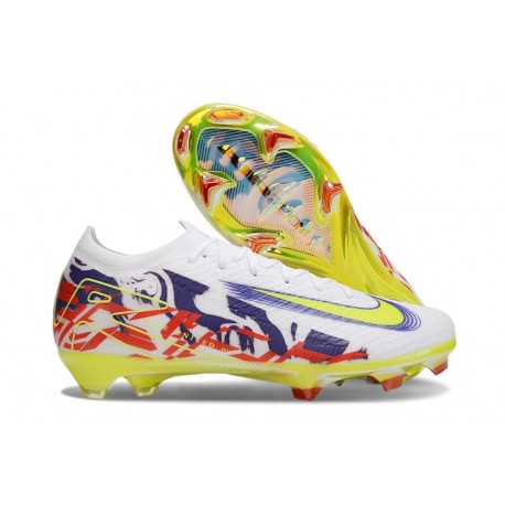 Botas de Futbol Nike Mercurial Vapor XVI Elite FG Blanco Amarillo Violeta Rojo