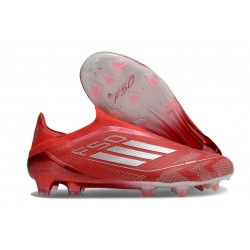 adidas F50 Elite Sin Cordones FG Rojo Plata