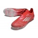 adidas F50 Elite Sin Cordones FG Rojo Plata