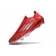 adidas F50 Elite Sin Cordones FG Rojo Plata