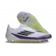 adidas F50 Elite Sin Cordones FG X Messi Ftwr Blanco Negro Morado Unity