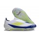 adidas F50 Elite Sin Cordones FG Blanco Amarillo Solar Azul Lúcido