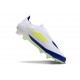 adidas F50 Elite Sin Cordones FG Blanco Amarillo Solar Azul Lúcido