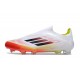 adidas F50 Elite Sin Cordones FG Blanco Negro Amarillo Solar