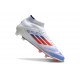 Botas de Futbol adidas F50 Elite Mid FG Blanco Rojo Solar Azul Lúcido