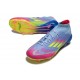 Botas de Futbol adidas F50 Elite Mid FG Azul Fusion Limón Lúcido Rosa Lúcido