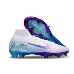 Nike Air Zoom Mercurial Superfly X Elite FG Blanco Azul Violeta
