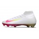 Nike Air Zoom Mercurial Superfly X Elite FG Blanco Rosa