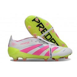 Adidas 2025 Predator Elite FT FG Blanco Rosa Lúcido Limón Lúcido