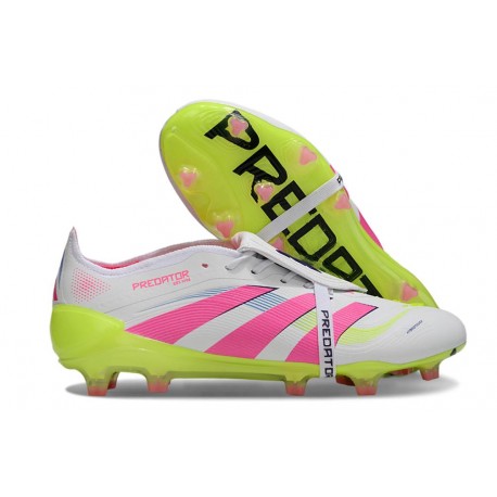 Adidas 2025 Predator Elite FT FG Blanco Rosa Lúcido Limón Lúcido