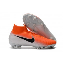 Nike Mercurial Superfly VI Elite FG Tacón - Naranja Blanco