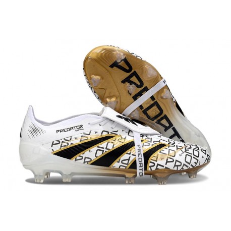 Adidas Predator Elite Foldover Tongue FG Blanco Negro Met Dorado