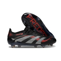 Zapatillas Adidas Predator Elite L FG Negro Gris Four Rojo Lúcido