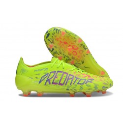 Adidas Predator Elite L FG Limón Lúcido Rosa Lúcido Azul Fusion