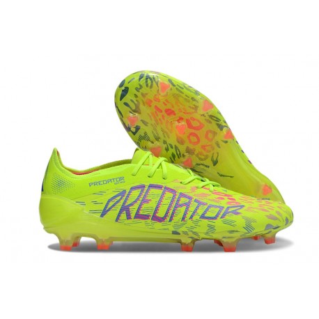 Adidas Predator Elite L FG Limón Lúcido Rosa Lúcido Azul Fusion