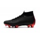 Nike X Jordan Mercurial Superfly VI Elite FG Tacón - Negro Rojo