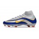 Botas de Futbol Nike Mercurial Superfly 10 Elite FG Plateado Azul Amarillo