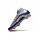 Botas de Futbol Nike Mercurial Superfly 10 Elite FG Plateado Azul Amarillo