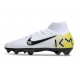 Botas de Futbol Nike Mercurial Superfly 10 Elite FG Blanco Negro Amarillo