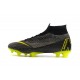 Nike Mercurial Superfly VI Elite FG Tacón - Negro Gris Voltio