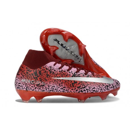 Botas de Futbol Nike Mercurial Superfly 10 Elite FG Rojo Plateada
