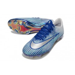 Bota Nike Air Zoom Mercurial Vapor XVII Elite FG Azul Plateada Blanco