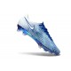 Bota Nike Air Zoom Mercurial Vapor XVII Elite FG Azul Plateada Blanco
