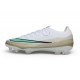 Bota Nike Air Zoom Mercurial Vapor XVII Elite FG Blanco Brillo verde Mtlc Dorado