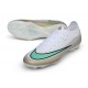 Bota Nike Air Zoom Mercurial Vapor XVII Elite FG Blanco Brillo verde Mtlc Dorado