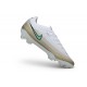 Bota Nike Air Zoom Mercurial Vapor XVII Elite FG Blanco Brillo verde Mtlc Dorado