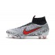 Bota Nuevo Neymar Nike Mercurial Superfly 6 Elite DF FG Blanco Rojo Negro