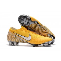 Neymar Botas de Fútbol Nike Mercurial Vapor XII Elite FG Amarillo Blanco