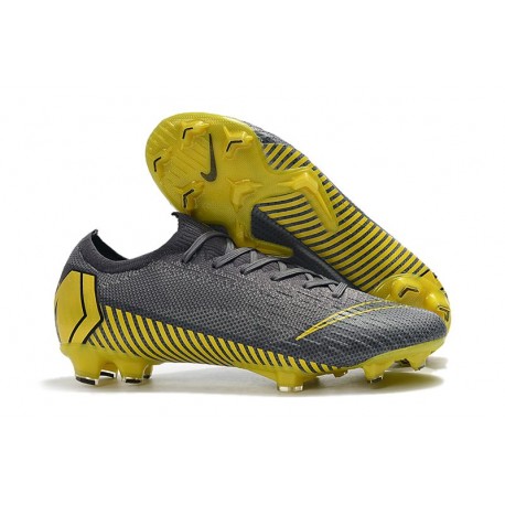 Nike Mercurial Vapor XII Elite FG Zapatillas Hombre Gris Amarillo