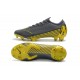 Nike Mercurial Vapor XII Elite FG Zapatillas Hombre Gris Amarillo